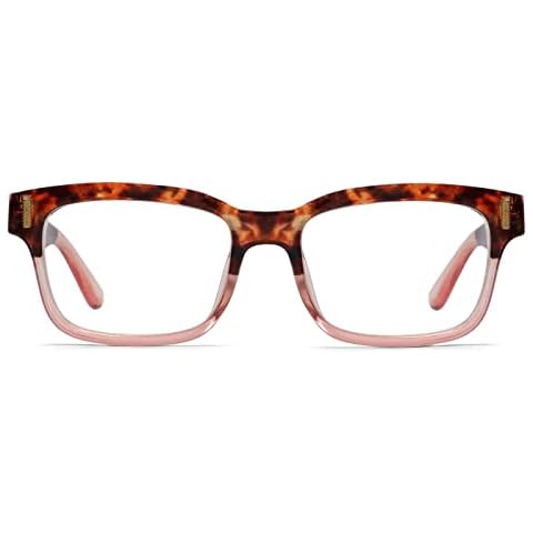 Reducblu Stylish Two Tone Reading Glasses for Women - Tortoise Pink Frame +0.50 Cover