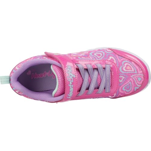 Skechers Heart Lights-Boogie Love 303257l Baskets pour fille, Rose vif/multicolore, 2.5 Little Kid
