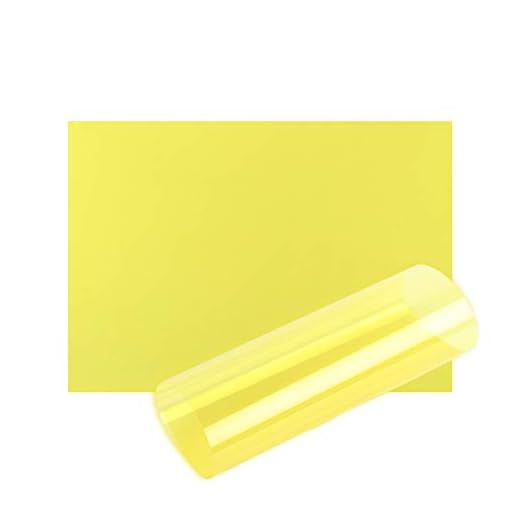 Hojas de acetato A4 OHP Hoja de acetato de color Película transparente de plástico Filtro de luz Gel Ayuda de lectura Gruesa 100 micrones (A4 Tamaño - Amarillo - 10 hojas)