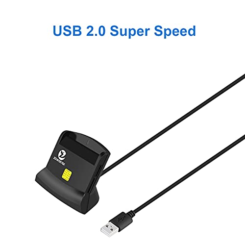 Zoweetek Multi-Function CAC Card Reader, Can Read DOD Military Common Access Smart Card, ID Card, SD, SDHC, SDXC, Micro SD/T-Flash, MMC, Micro SDHC, Micro SDXC and SIM - Thumbnail 6