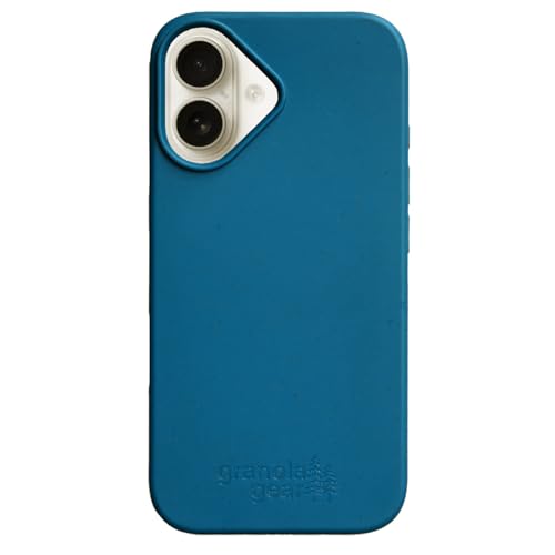 Eco by GranolaGear - Eco-Friendly Phone Case for iPhone 16 - Biodegradable, Compostable, Plastic-Free, Made from Plants - Pacific Blue