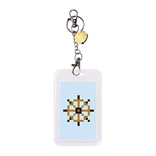 Badge carte de crédit manchon protection jaune pixel art, idée cadeau tendance et insolite