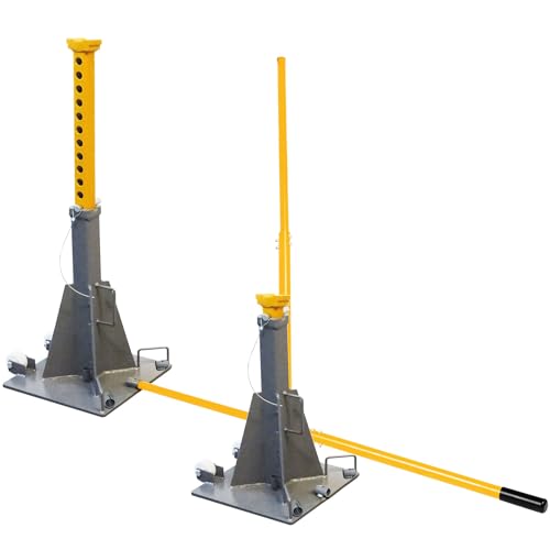 WINNTEC High Reach Jack Stand 12 Ton Capacity, 601-971mm Adjustable Lifting Height Pin-Type