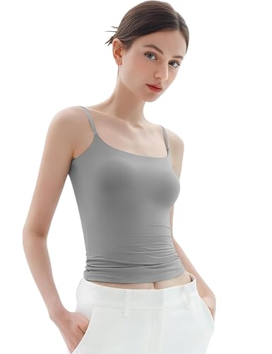 Image of SIGHTBOMB Softline Double Layer Premium Feather Touch Cuddle TEE Micro Fibre Spaghetti Tank Tops for Women