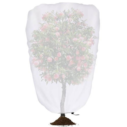 DECOHS 6.5 x 5 Ft Garden Plant Shade Cover with Drawstring, Garden Shade Sun Protection Plant Covers, White Light Refraction Fruit Tree Sunshade Cloth for Protect Plants from Direct Sunlight