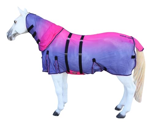 Image of 60 inch Horse Light Summer Spring Airflow Mesh Removable Neck Pink Ombre 73159
