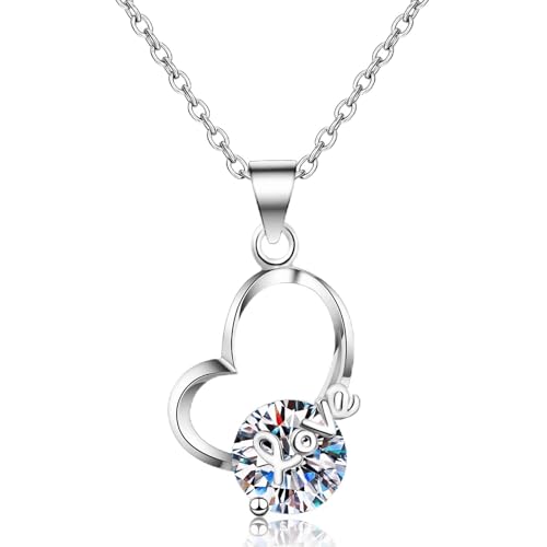 Collier Moissanite en forme de coeur StarGems pour sublimer vos soirées