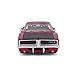 1969 Dodge Charger R/T Red Metallic with Black Hood and Black Stripes Classic Muscle 1/25 Diecast Model Car by Maisto