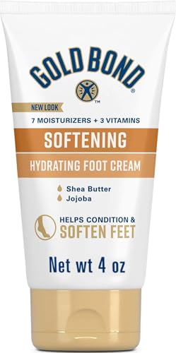 Gold Bond Softening Foot Cream, 4 Oz., Foot Lotion for Dry Feet