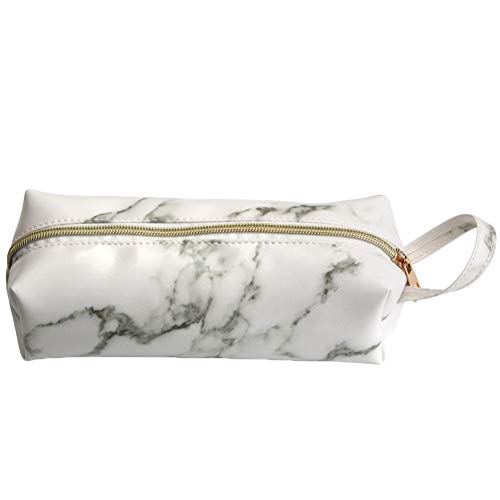 Makeup Bag Onkessy Marble Makeup Bags Smooth Waterproof Portable Cosmetic Bag Makeup For Women Girls Men