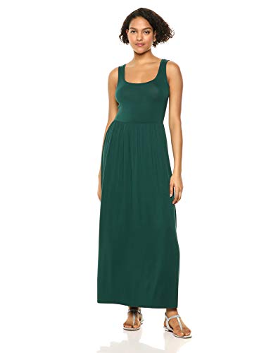Amazon Essentials Women's Solid Tank Waisted Maxi Dress, Jade, XL