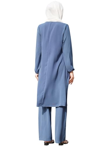 Muslim Clothes for Women Modest Abaya Button Down Robe Afghan Loose Pant Dubai Attire Islamic Plus Size Boho Caftan2