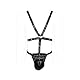 OnundOn Herren Riemenbody Körper Leder Harness Männer String Unterwäsche Bodysuit Fetisch Einstellbar