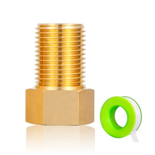 FullMayPro Brass Pipe Fitting, 1/2-Inch Female to 1/2-Inch Male Pipe Nipple Extension Connector, Hex Bushing Adapter, Length 1.57 Inch/40 MM