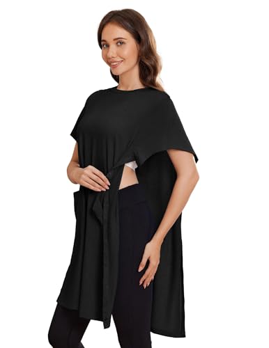 image for Deyeek Women's Post Shoulder Surgery Hospital Gowns Tear Away Short Sl