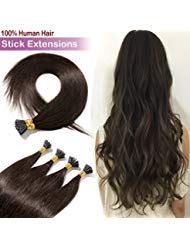 Pre Bonded Fusion Hair Extensions Remy Keratin Beads Invisible Itip Real Human Hair Extension Italian Stick Tipped Glue Hairpiede Salon Quality I Tip Hair For Women 18