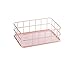 Rose-Gold Eisen Art Nordic Make-up Organizer Korb Eyeliner Pinsel Set Aufbewahrung Cup Frisiertisch Make-up Kosmetik Organizer Box S Korb, Tschechische Republik, Roségold