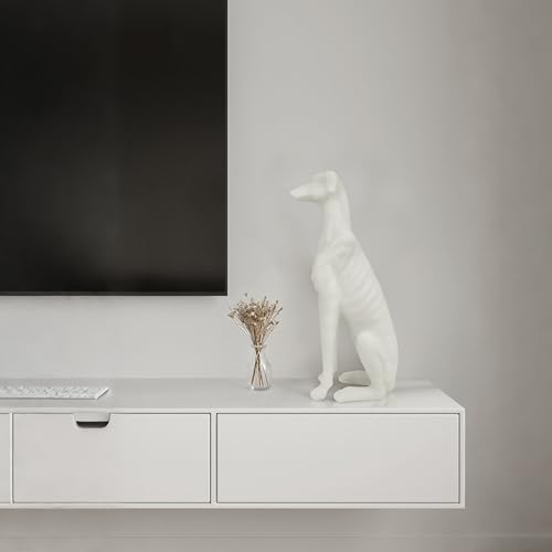 Estatua de Galgo Blanca de 14.5 pulgadas para Decoración miniatura 5