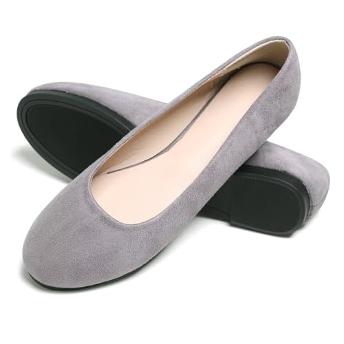 Image of Dear Time Women's Flats Comfortable Slip On Ballet Flats Soft Solid Casual Shoes