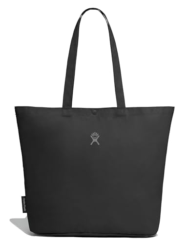 Hydro Flask Tote Bag - Everyday Reusable Travel Bag - Packable for Shopping & Grocery in 20L Black