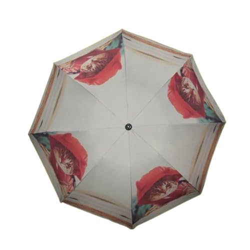 Image of KEKEMI 3 Fold Plain Pipine Umbrella for Men & Women