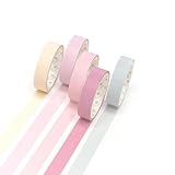  KEOJI 5 pz/lotto Decorativo Nastro Washi Fai Da Te Adesivo Arcobaleno ing Set di Carta Per L\'artigianato Fai Da Te Pianificatori Album Riviste Carte-A