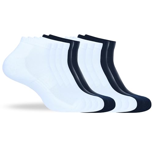 Image of Women's Ankle Socks Thick Cushioned Cotton, Moisture-Wicking socks, Breathable Performance Socks for Running, Sports