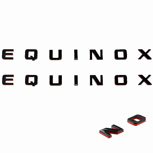 Image of 2X Equinox Front Door Nameplate Letter Logo 3D Badge Emblem Sport Replacement for Equinox (Redline)