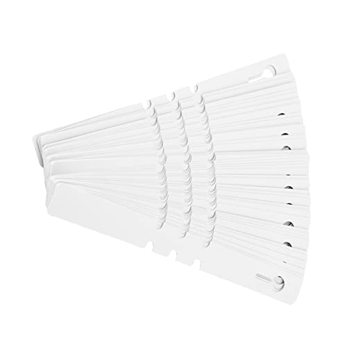 Bonbela 100 Pezzi Nome Semi Sospeso Tag in Plastica Nursery Decorazioni di Palo Tag Etichette di Piante Ornament Bianco (Bianco)