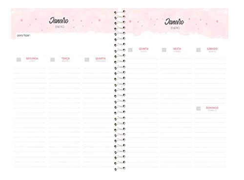 Agenda Espiral Planner Blush Azul 2021 - Foroni