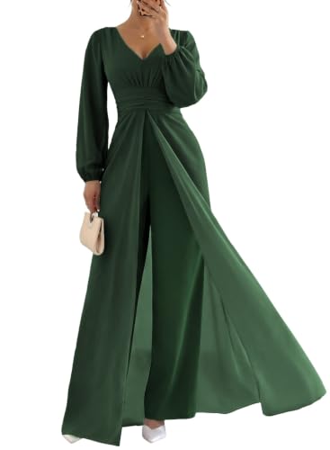 Pink Queen Dressy Jumpsuits For Women Formal Party Business Work Green L