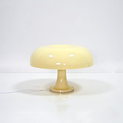 Hebomorym Beige Mushroom Lamp, Mid Century Modern Lamp Decor, 12W