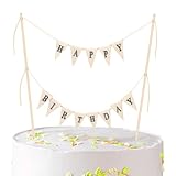 Personalized Birthday Banner & Cake Topper Set - Happy Birthday Sign & Garland for Party Supplies