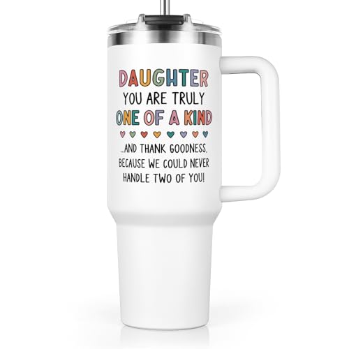 Aurahouse Daughter Gifts from Mom Dad, Funny Daughters Tumbler Christmas Birthday Gifts...
