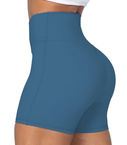 Image of Sunzel Crossover Biker Shorts for Women, No Front Seam V High Waist Yoga Workout Gym Shorts with Tummy Control | 4 Or 6-Inch Inseam, High Waisted, Tummy Control, Crossover Waist, Buttery Soft, No Front Seam, Squat Proof, Compression