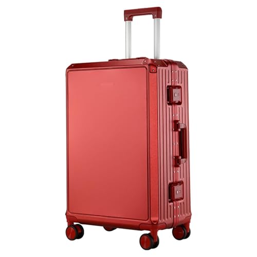 22インチ ジッパーレス キャビンスーツケース - 4つのスピナーホイールを備えたお手頃価格の機内持ち込み用荷物(A3Red,24in)