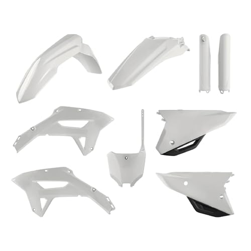 Kit de répliques plastiques MX Polisport blanc qualité OEM supérieure pour moto Honda 91093