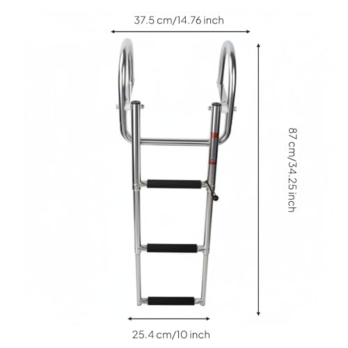 Escalera Extensible de Acero Inoxidable para Piscina y Barco miniatura 5