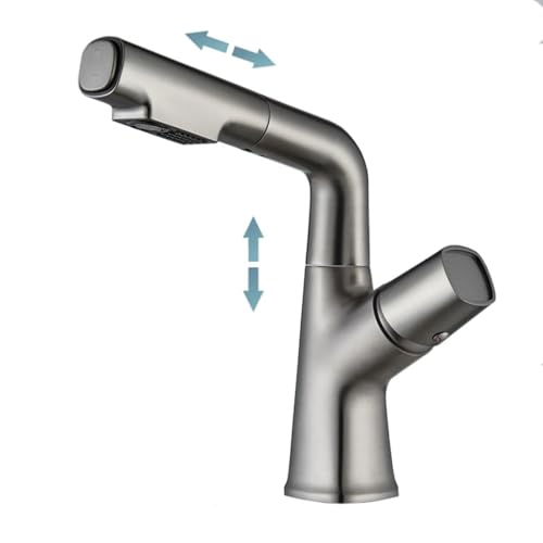 Grifo de lavabo para baño moderno con caño extraíble ideal para lavar el cabello en la pila 6