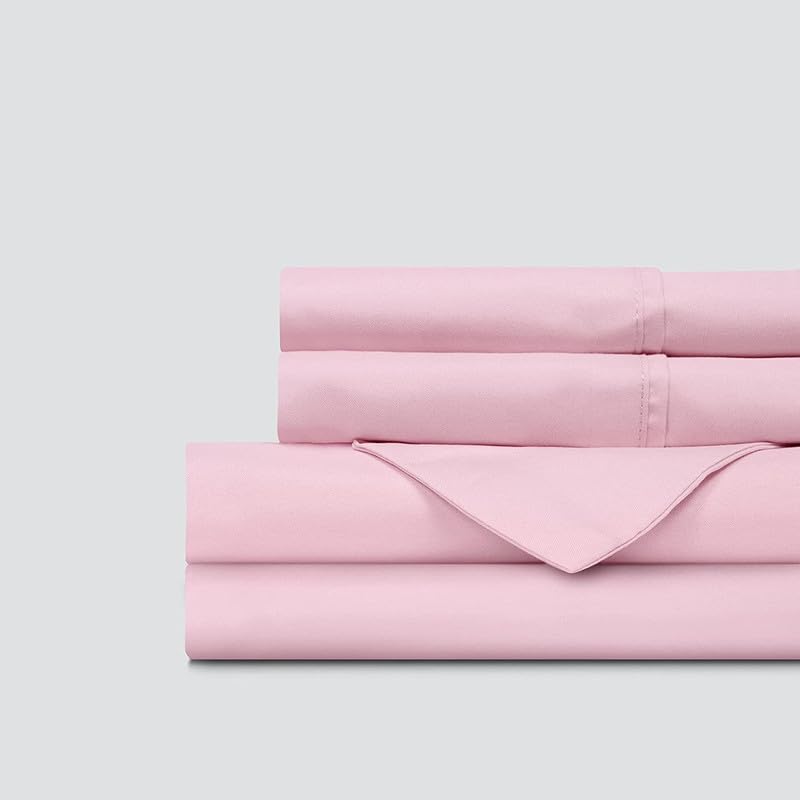 600 Thread Count (30cm) Deep Pockets – 100% Egyptian Cotton Bed Sheets 6 Piece Set, Hotel Quality & Breathable Cotton Sheets - Pink Solid, Emperor Size.