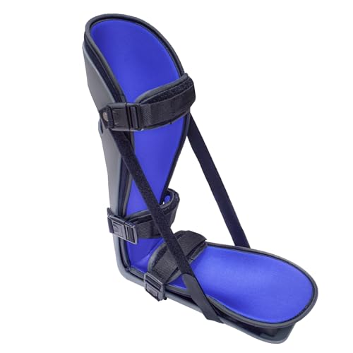 SoleAid Adjustable Night Splint Stretching Boot for Plantar Fasciitis - Posterior Stabilizing Leg and Foot Stretch Support Brace for Achilles Tendonitis (Medium (Women 8-10.5 | Men 7.5-10))