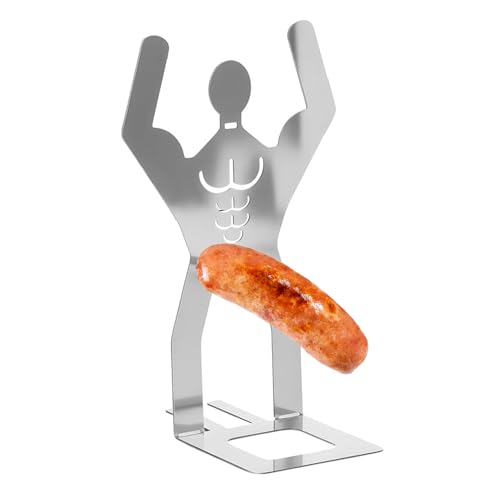 Hot Dog Holder, Stainless Steel Sausage Roaster & Grill Accessory, Durable Hot Dog Grill Holder for Backyard, Picnic, Camping, Party, Bar, Restaurant, Home Kitchen, Cooking, Summer, and Outdoor Fun