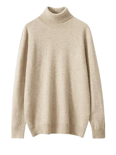 Men Turtleneck Sweater 100 Percent Merino Wool Knitted Sweater Business Casual Warm Bottoming Jumper