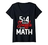 Photo Gallery donna 5 di 4 persone lottano con la matematica maglietta con collo a v Photo Gallery donna 5 di 4 persone lottano con la matematica maglietta con collo a v
