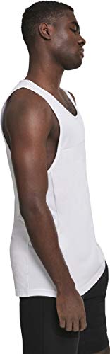 Urban Classics Mesh Panel Tee T-Shirt, Bianco