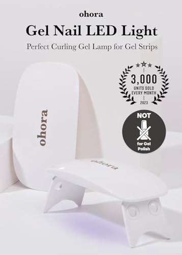 ohora Care LED Lamp for Semi Cured Gel Nail Strips - 6W Max, 2 Timers (45s / 60s), Portable Lamp for Curing Gel Nail Art, For Gel Stickers and Strips Only