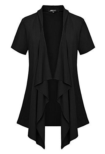 Women's Short Sleeve Draped Open Front Cardigan Lightweight Summer Vest for Women2