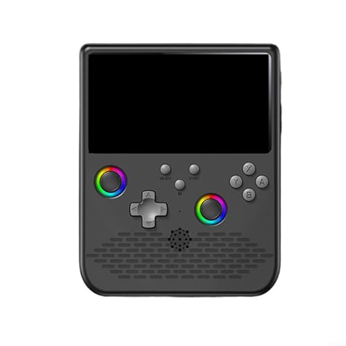 NbgrvB Consola de juegos portátil retro con pantalla IPS de 5.0 pulgadas, RGB para iluminación, portátil para mini para juegos clásicos, blanco (negro)