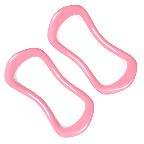 Synergee Soft Yoga Ring Set of 2 Pink. Great for Yoga, Mobility, Pilates, Strength Equipment â€“ Resistance, Stretch & Support Circle â€“Strong, Flexy & Zen - Pair of Rings