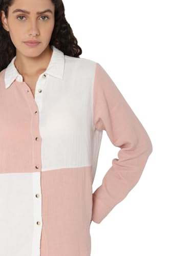 Image of VERO MODA Women's Cotton Regular Fit Shirt